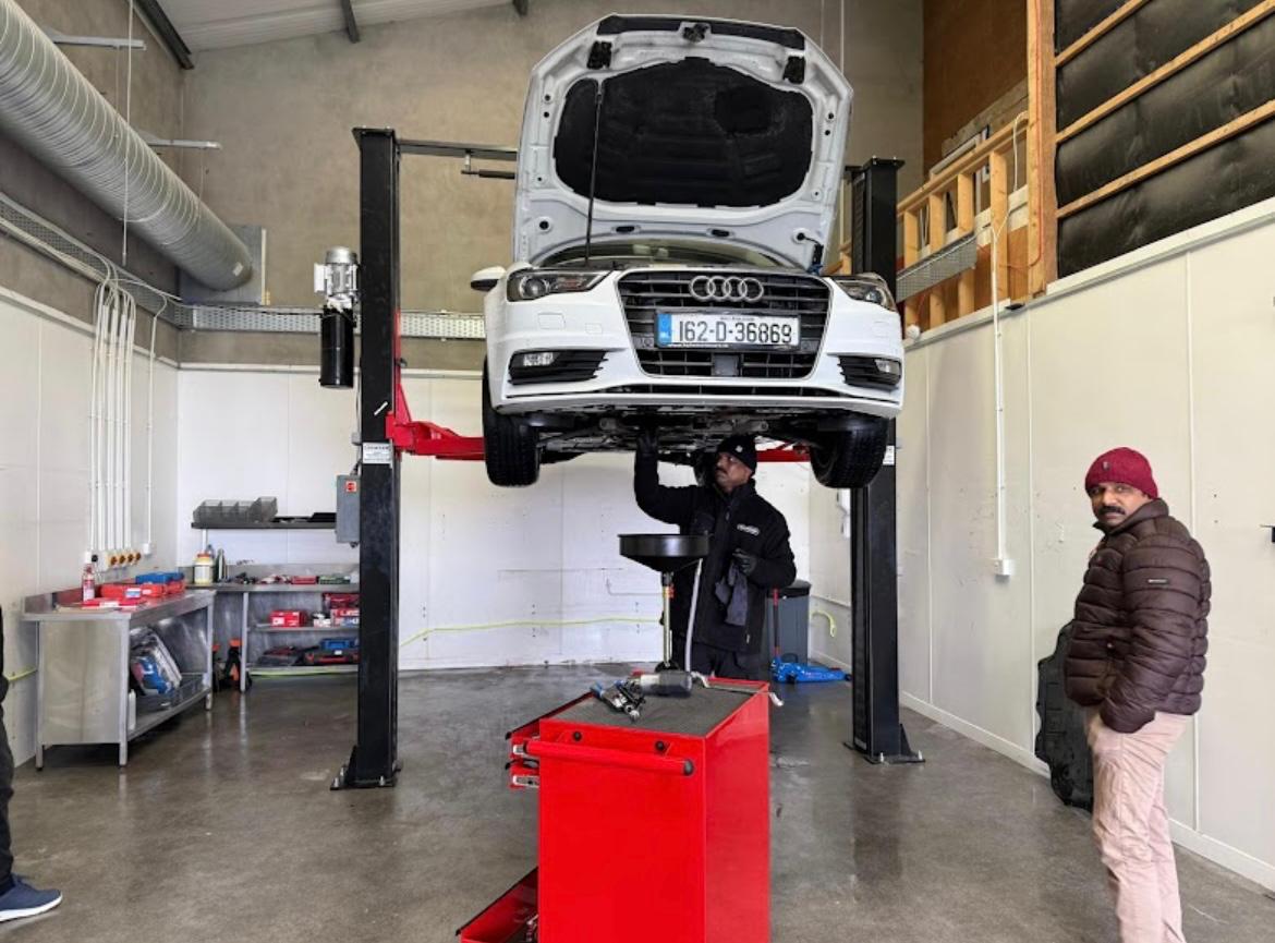 Audi on 4-post lift